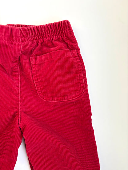 Vintage Y2K Talbots Kids Red Wide Leg Cords Size 12 months