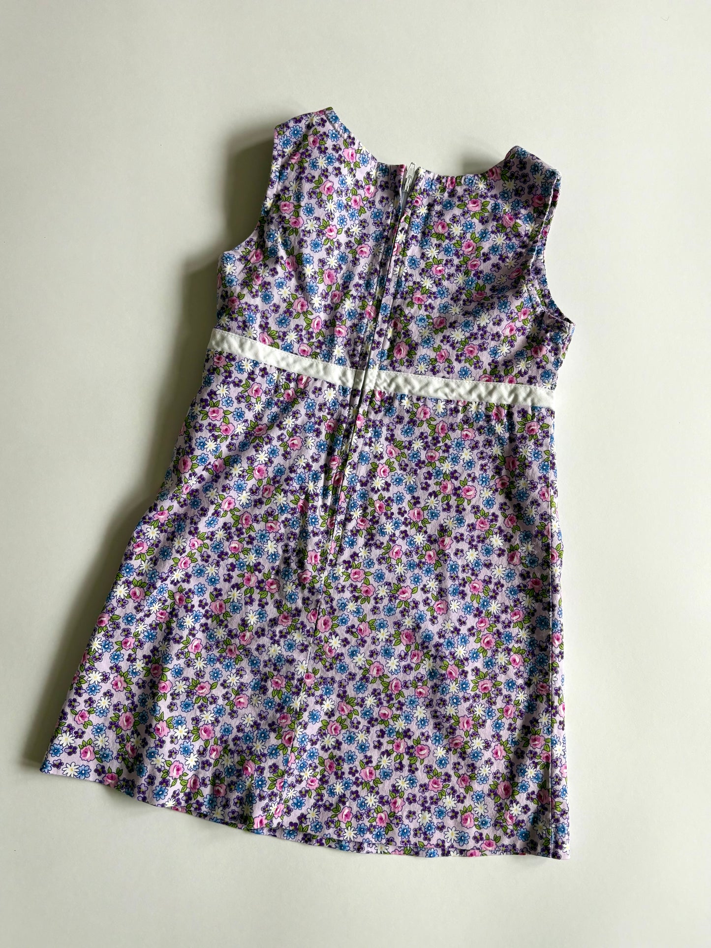 Vintage 90s Lavender Floral Dress Size 3T