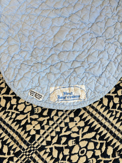Vintage First Impressions Double Wedding Ring Crib Quilt