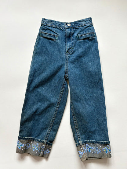 Vintage 90s Oshkosh Butterfly Cuff Denim Size 4T
