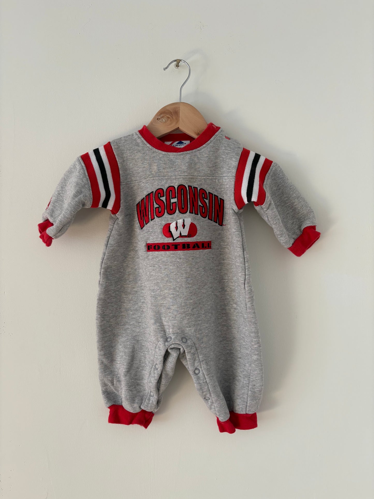 Vintage Wisconsin Football Romper Size 6-9 months
