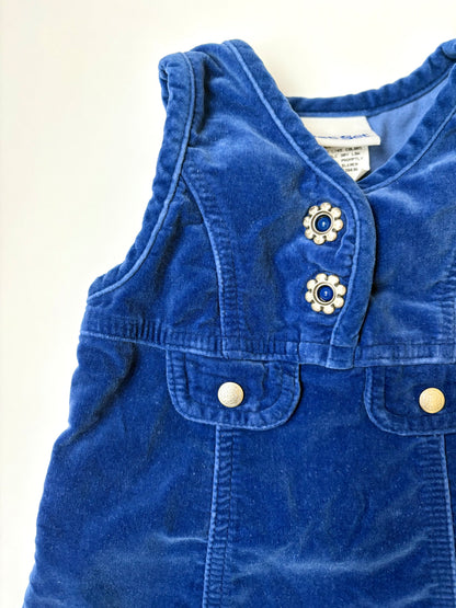 Vintage 90s Jet Set Velour Shift Dress Size 12 months