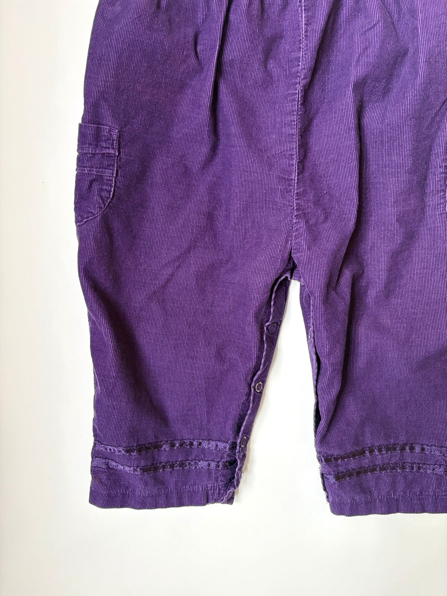 Vintage 90s McKids Embroidered Corduroy Overalls Size 2T