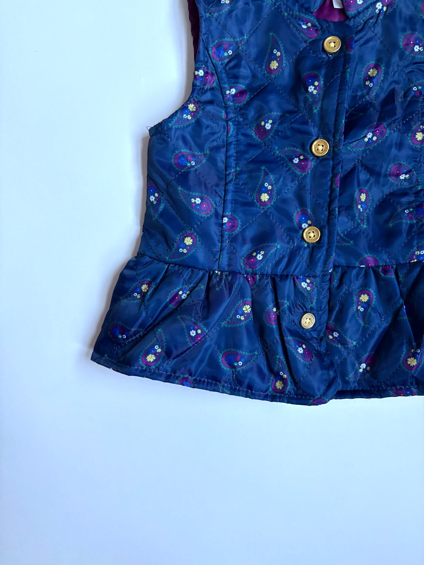 Baby Essentials Paisley Quilted Vest Size 2T - NEW WITH TAGS