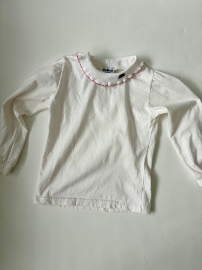 Vintage 90s Oshkosh Ruffle Collar Shirt Size 4T