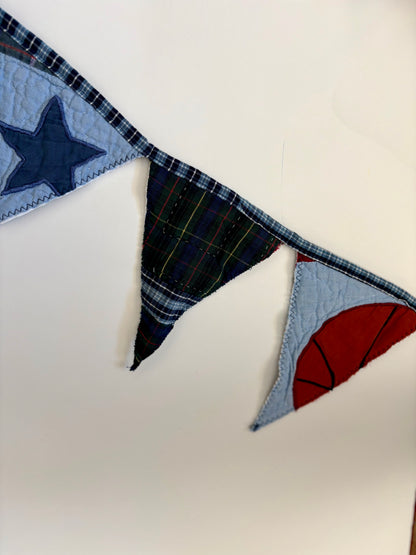Handmade Quilt Pennant - Soccer & Basketball