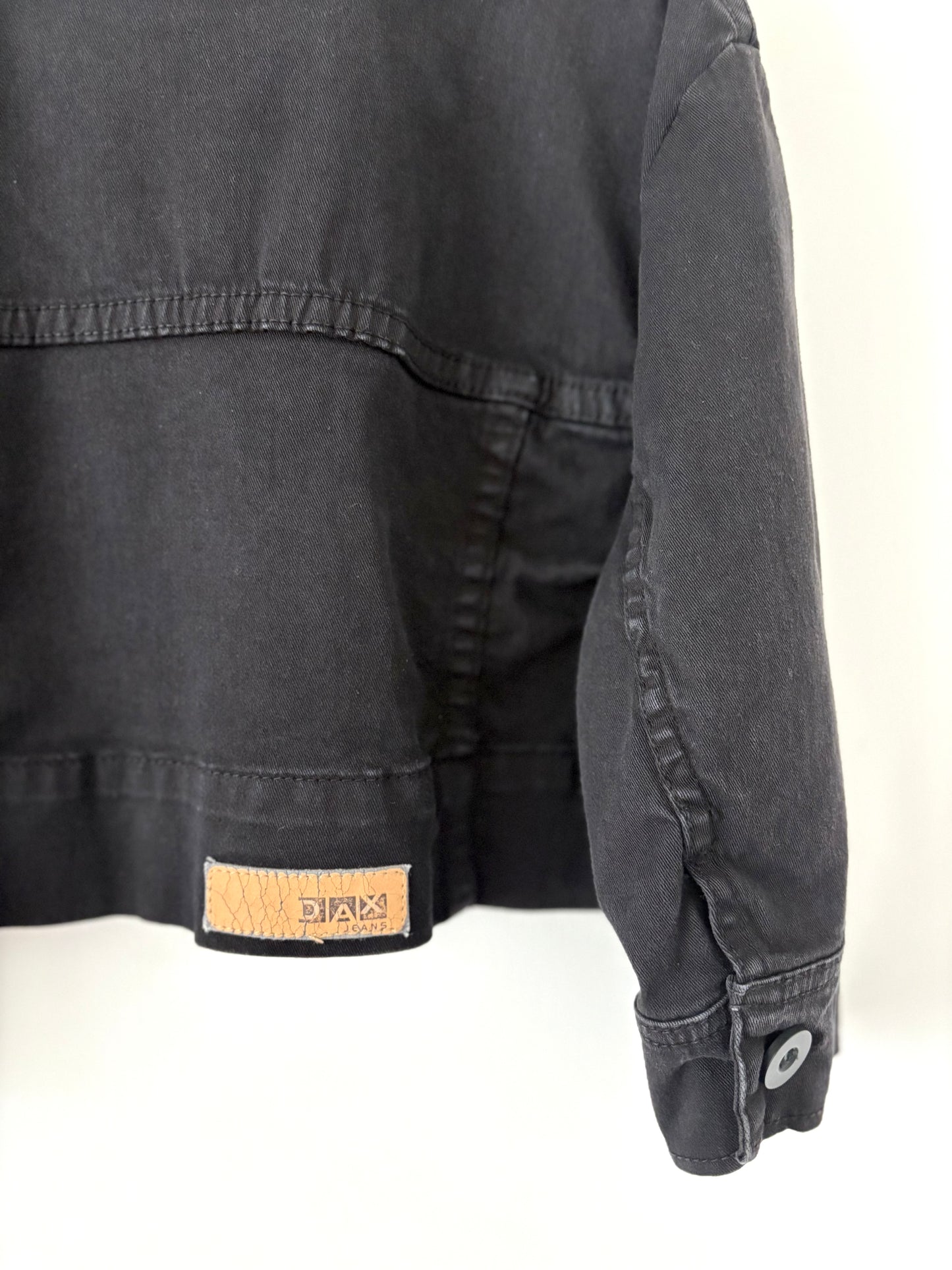 Vintage 90s Dax Black Denim Jacket Size 3T