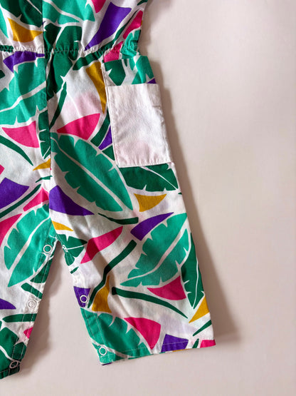 Vintage Palm Leaf Romper Size 18 months