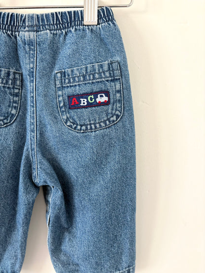 Vintage Just One Year by Carter’s ‘D is for Dump Truck’ Denim Size 9 months