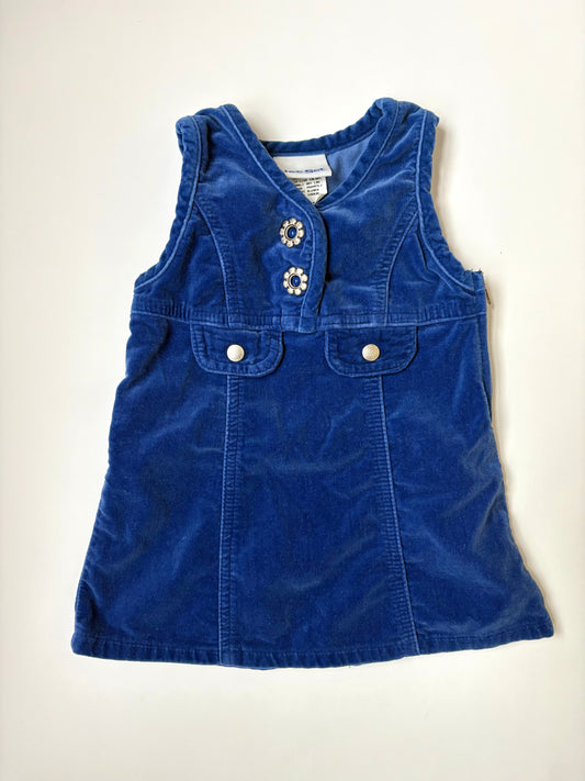 Vintage 90s Jet Set Velour Shift Dress Size 12 months