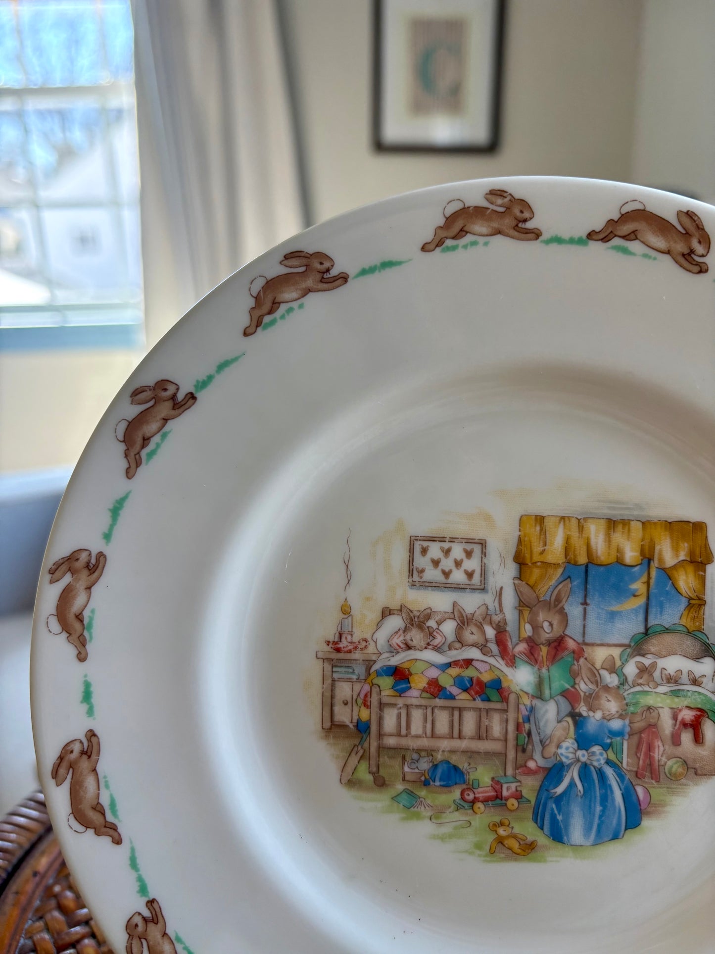 Vintage Bedtime Bunnykins Plate