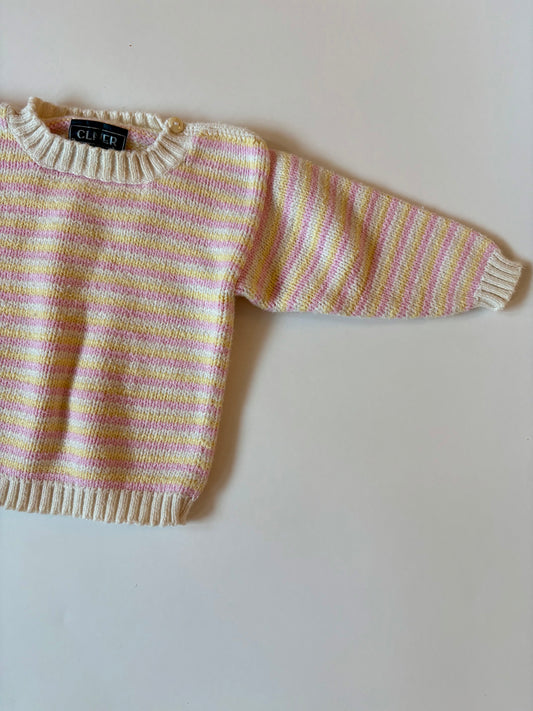 Vintage Claver Striped Sweater Size 12 months