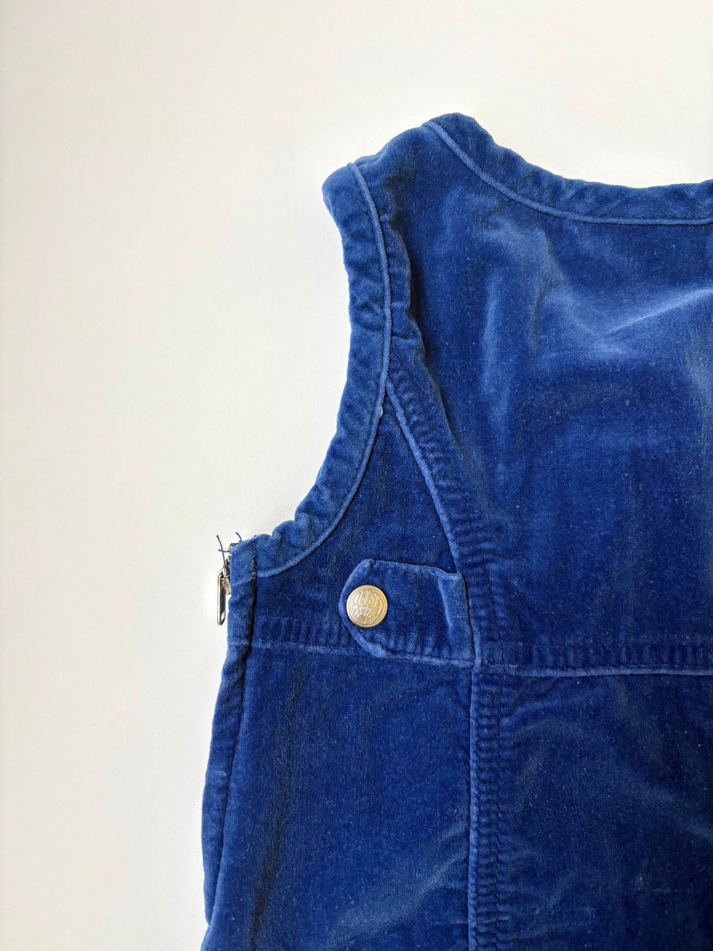 Vintage 90s Jet Set Velour Shift Dress Size 12 months
