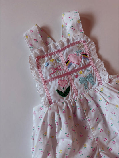 Vintage 80s Spring Ruffle Bubble Size 3-6 months
