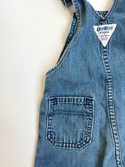Vintage 90s Oshkosh Holiday Bus Overalls Size 2T