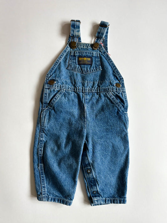 Vintage 90s Oshkosh Denim Overalls Size 3-6 months