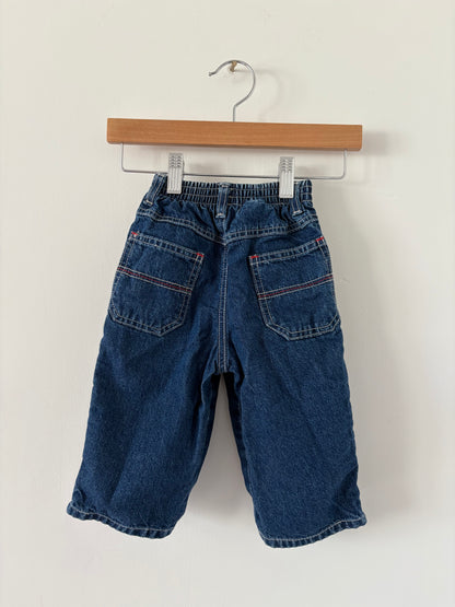 Vintage Y2K Oshkosh Racing Stripe Fire Pup Wide Leg Denim Size 12 months