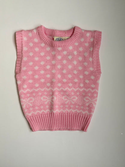 Vintage 80s JG Hook Bow Sweater Vest Size 3T