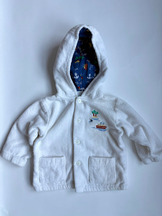 Vintage Little Me Summer Holidays Terrycloth Hoodie Size 18 months