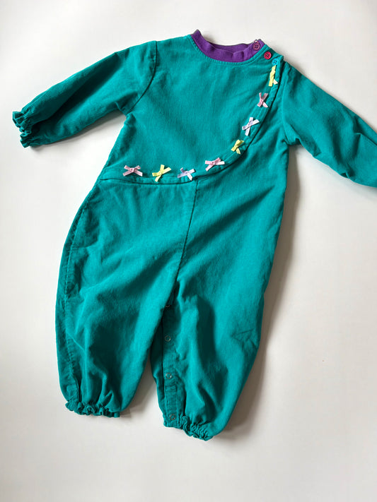 Vintage 90s Corduroy Romper Size 2T