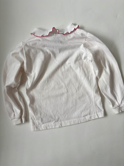 Vintage 90s Oshkosh Ruffle Collar Shirt Size 4T
