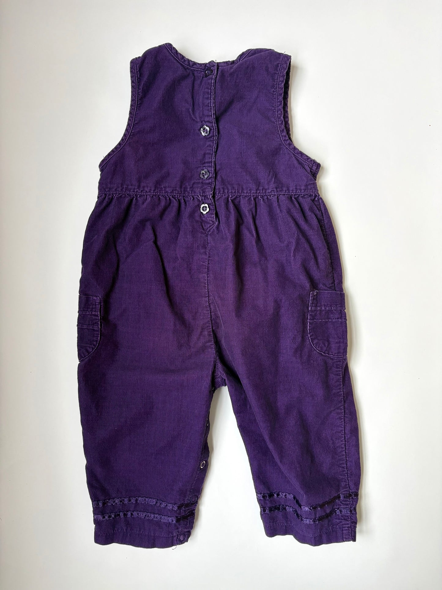 Vintage 90s McKids Embroidered Corduroy Overalls Size 2T