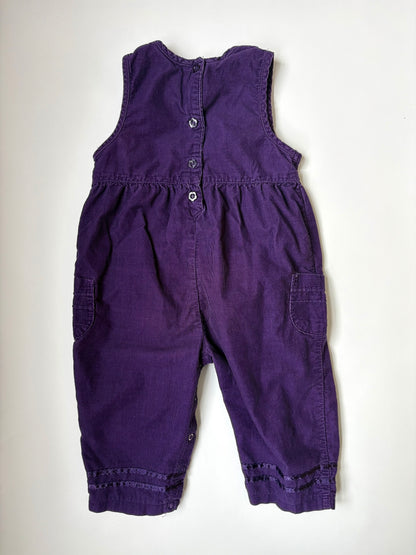 Vintage 90s McKids Embroidered Corduroy Overalls Size 2T