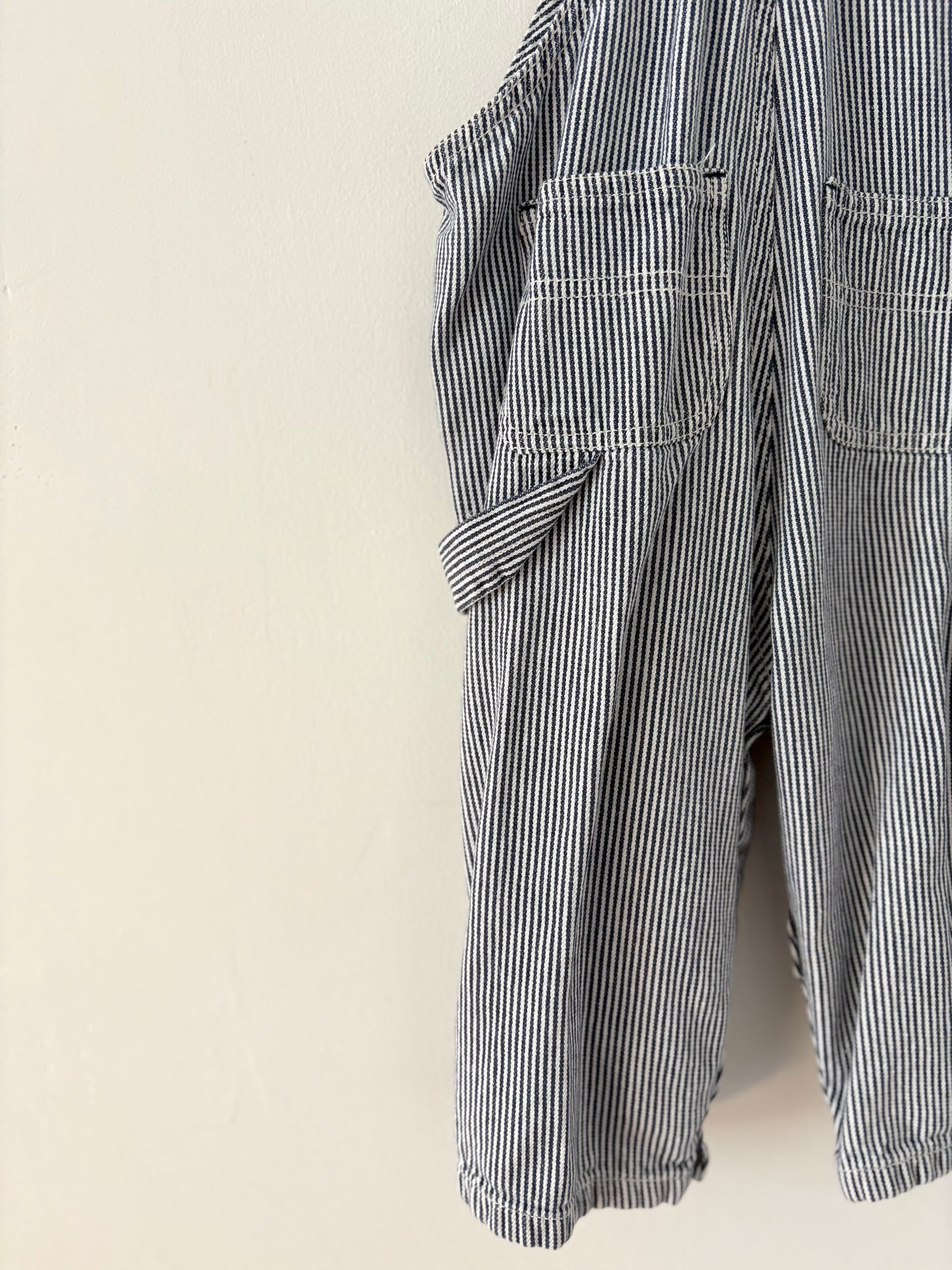 Vintage 90s Gap Railroad Stripe Overalls Size 12-18 months