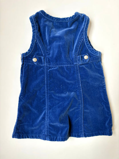 Vintage 90s Jet Set Velour Shift Dress Size 12 months