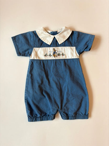 Vintage Peter Rabbit Embroidered Romper Size 6 months