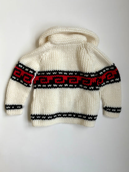 Vintage Hand-knit Southwest Chunky Cardigan Size 2T