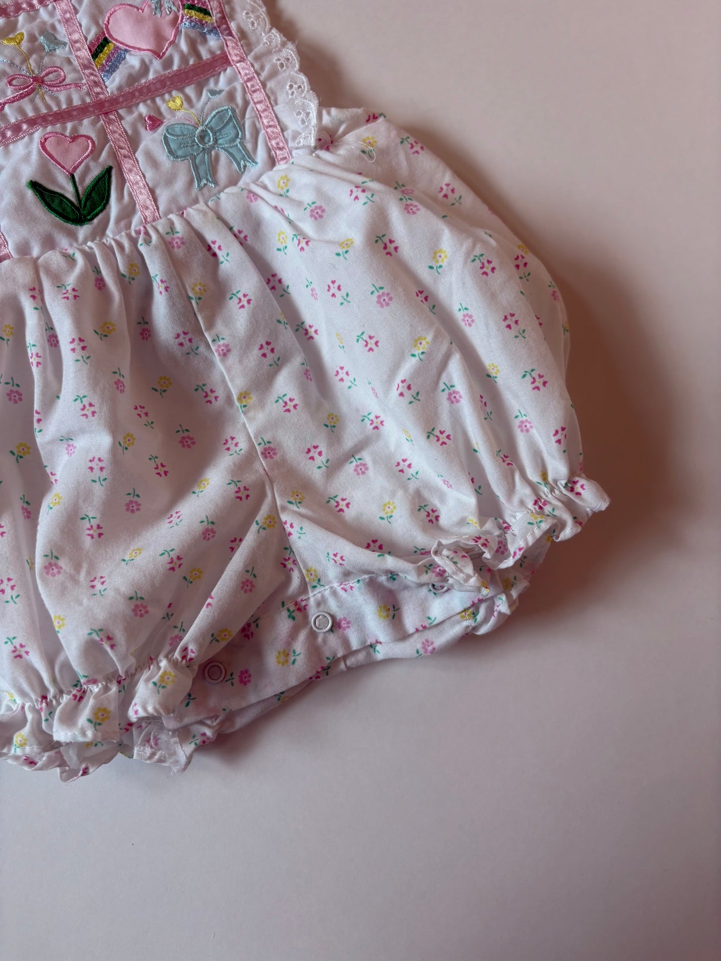 Vintage 80s Spring Ruffle Bubble Size 3-6 months