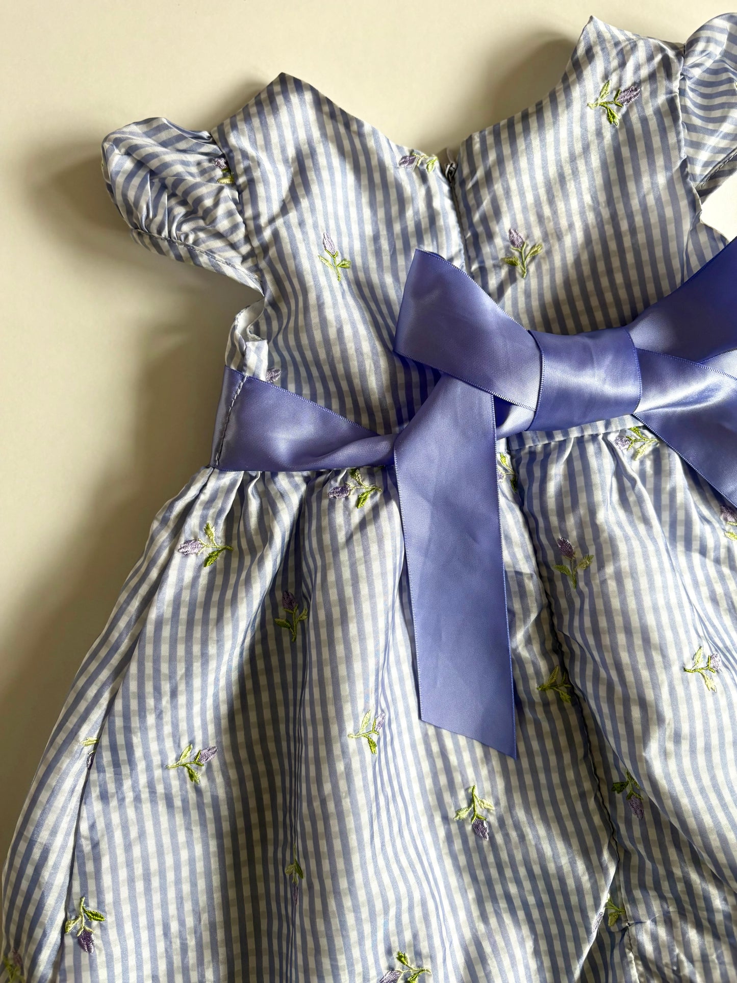 Vintage Laura Ashley Lilac Gingham Dress Size 12 months