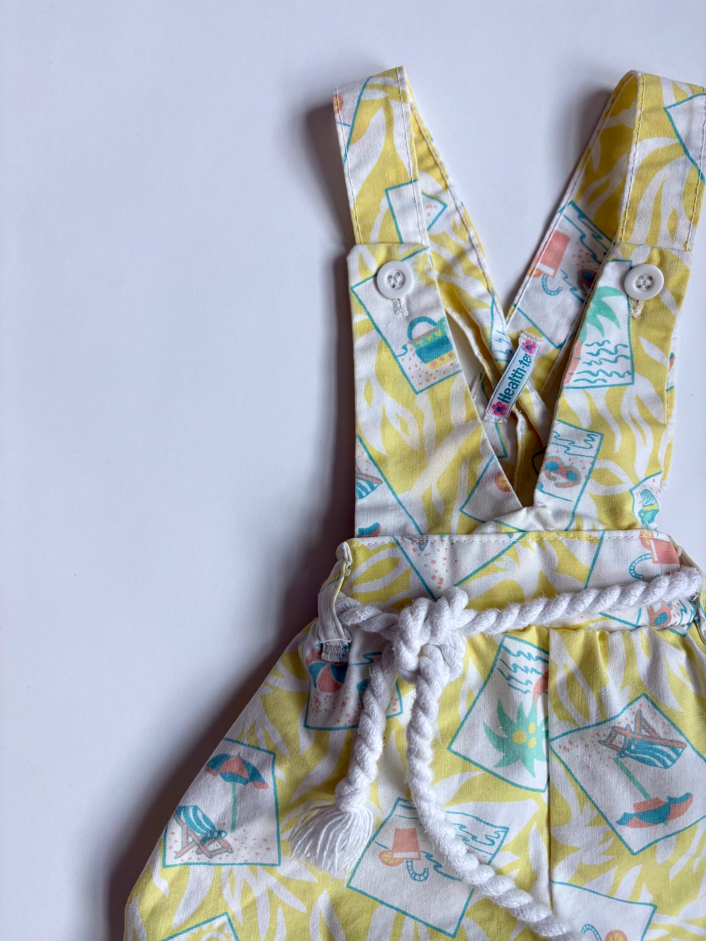 Vintage 80s Healthtex Beach Romper Size 2T