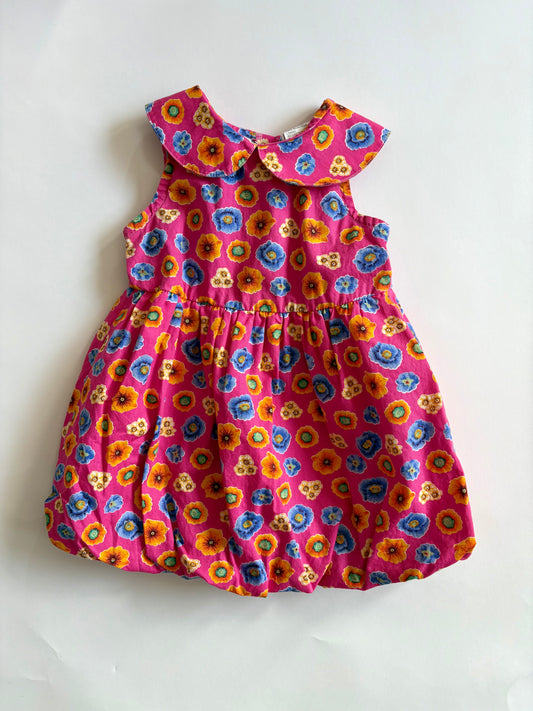 Vintage 90s Baby Beluga Floral Bubble Hem Dress Size 2T