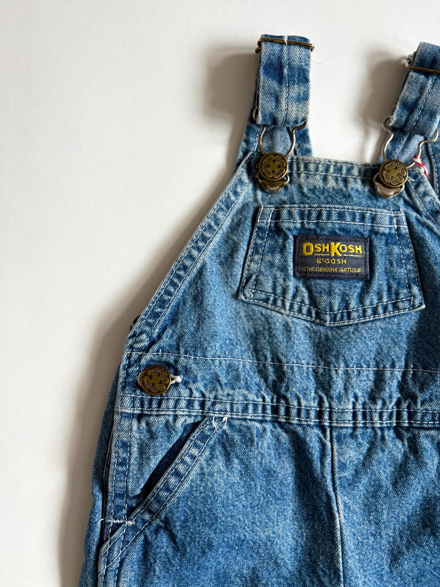 Vintage 90s Oshkosh Denim Overalls Size 3-6 months