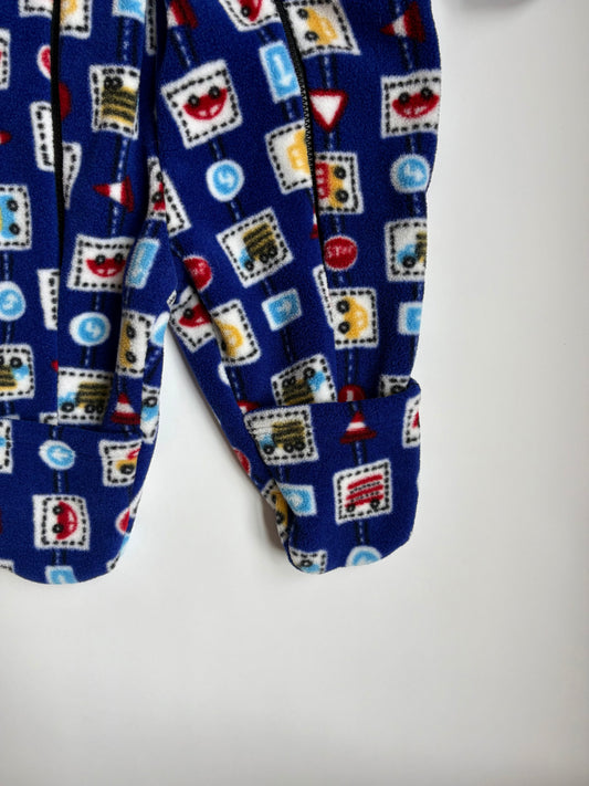 Vintage Y2K Rugged Bear x Polartec Fleece Hooded Bunting Size 6-12 months