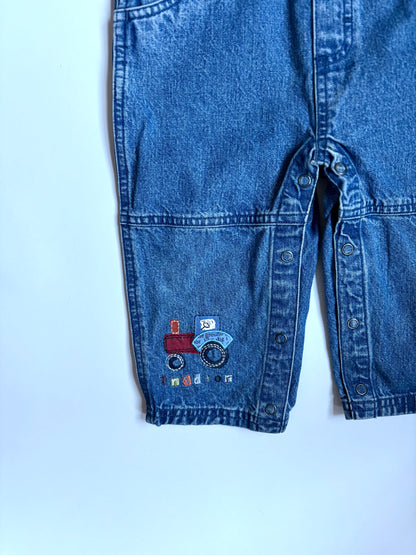 Vintage Y2K Carter’s Barn Buddy Tractor Overalls Size 18 months