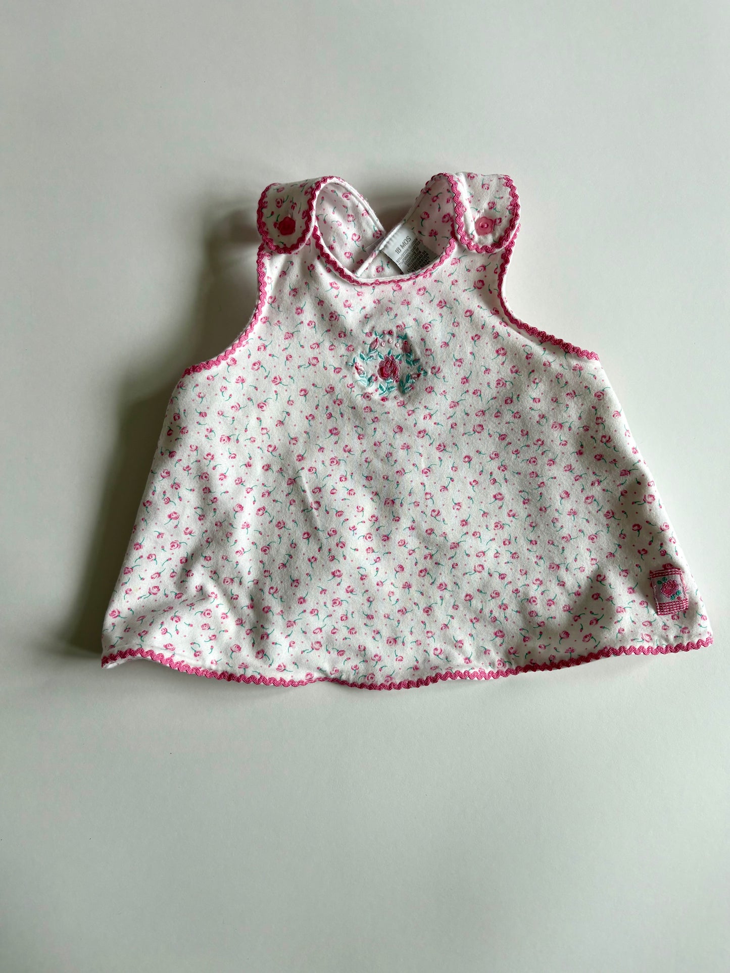 Vintage 90s Ric Rac Criss Cross Back Top Size 18 months