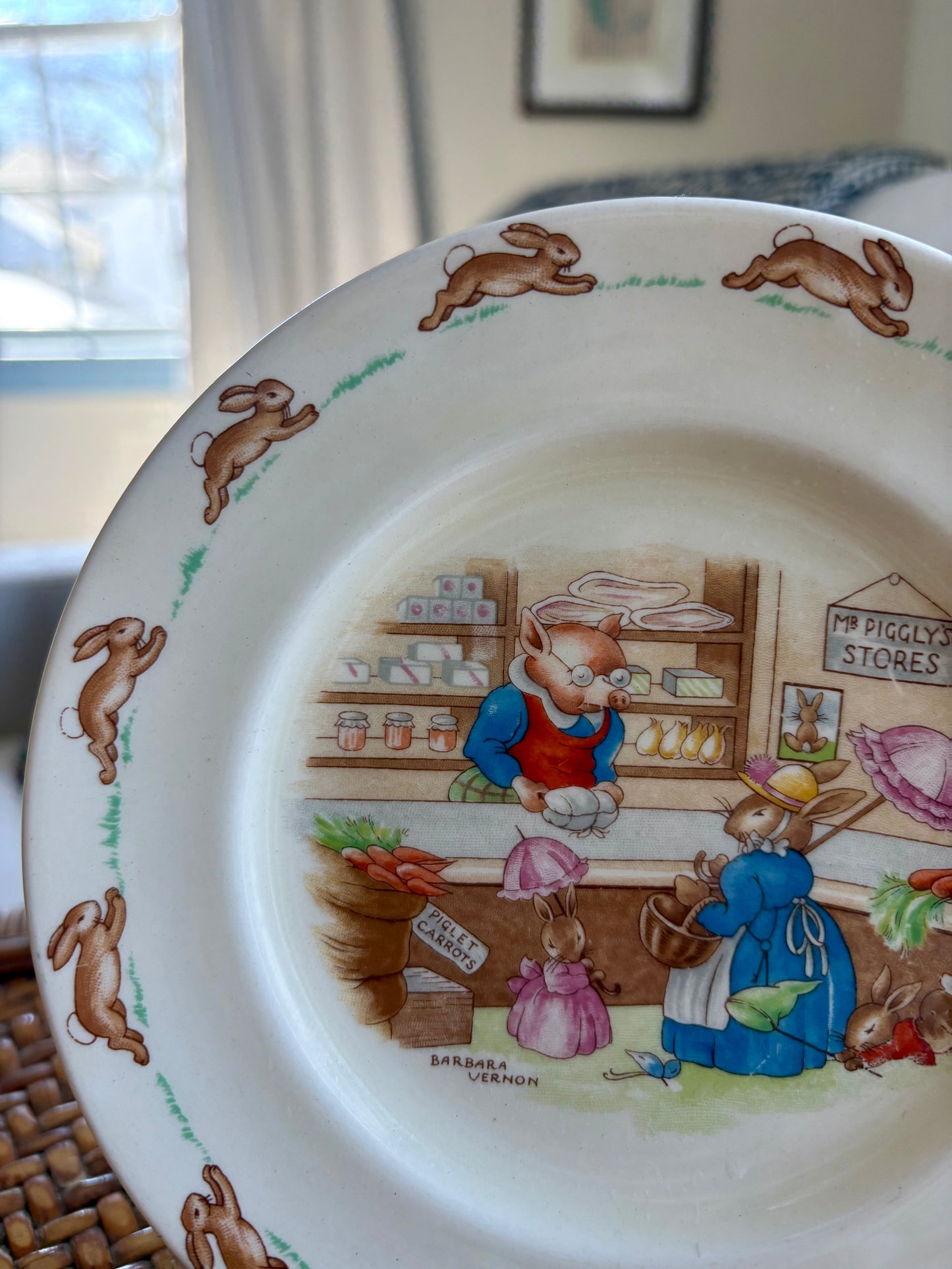 Vintage Mr Piggly’s Store Bunnykins Plate