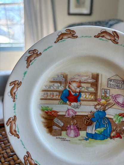 Vintage Mr Piggly’s Store Bunnykins Plate