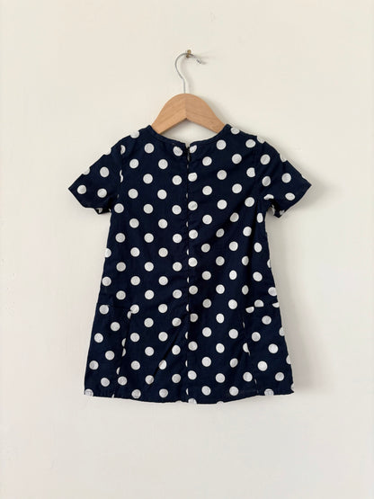United Colors of Benetton Lined Polkadot A-line Dress Size 2T