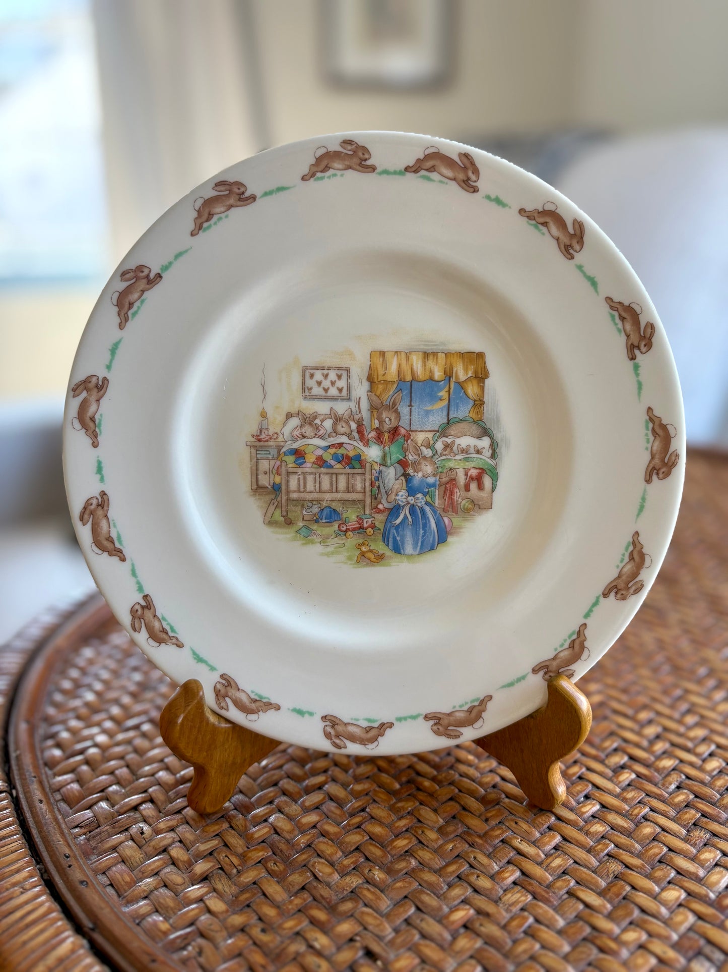 Vintage Bedtime Bunnykins Plate