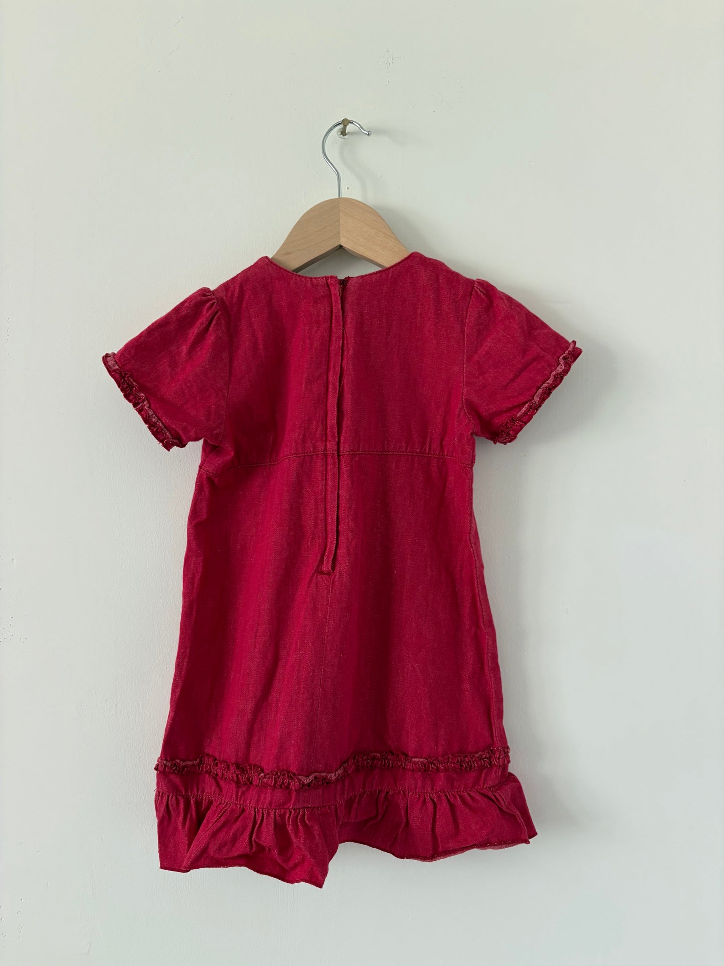 Guess Denim Flower Appliqué Dress Size 4T