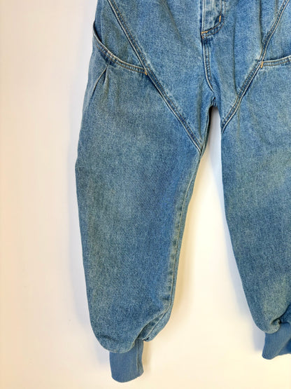 Vintage 90s Gymboree Rainbow Tag Pleated Jogger Style Denim Size 5/6