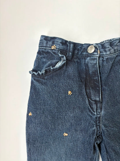 Vintage Y2K Gymboree Leopard Cuffed Denim Size 12-18 months