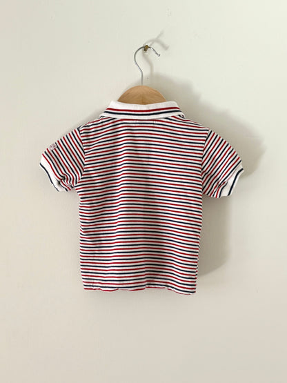 Vintage Little Me Red & Blue Striped Polo Size 12 months
