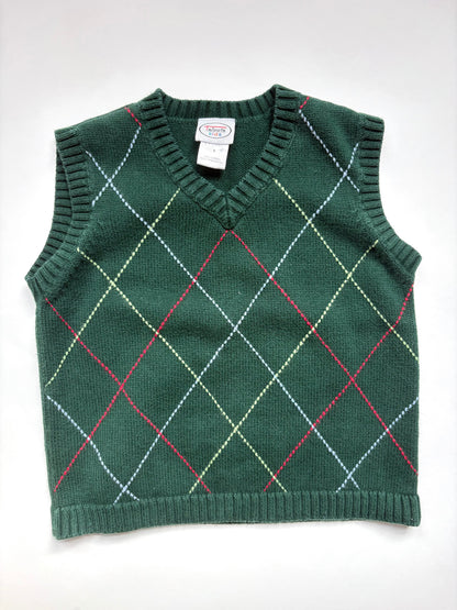 Vintage Talbots Kids Argyle Sweater Vest Size 6
