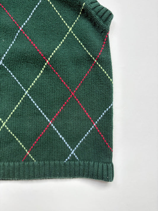 Vintage Talbots Kids Argyle Sweater Vest Size 6