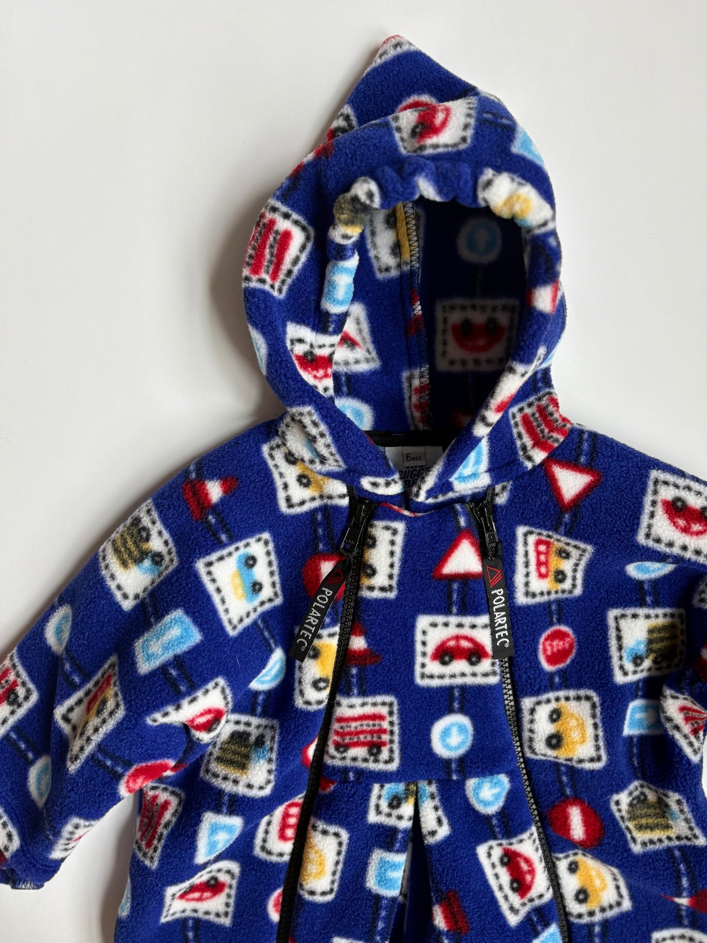 Vintage Y2K Rugged Bear x Polartec Fleece Hooded Bunting Size 6-12 months